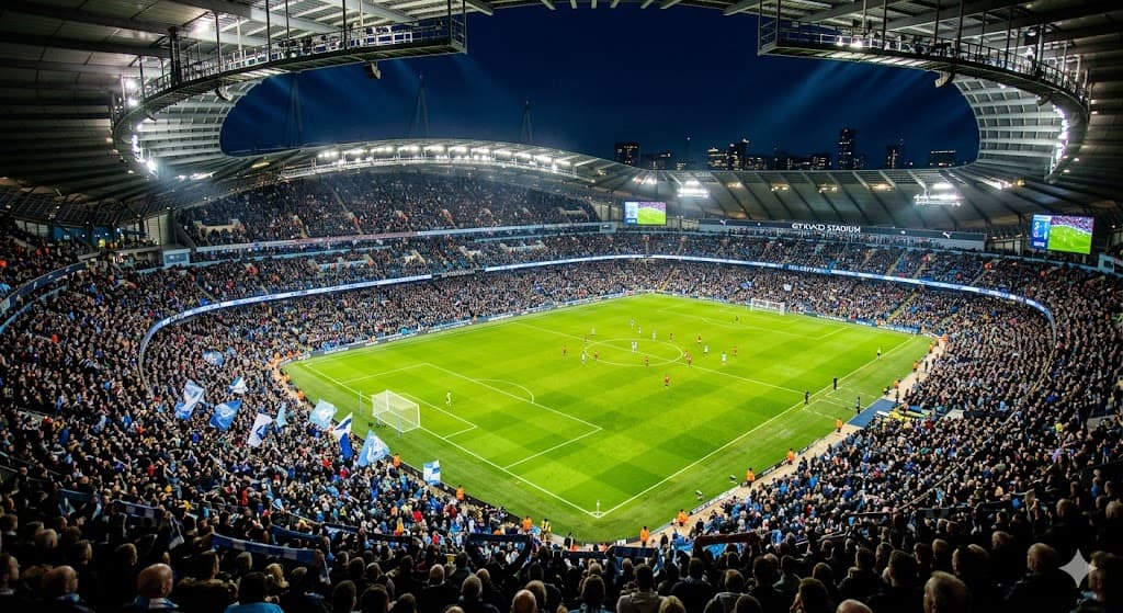 Football supporters in the stands on match day